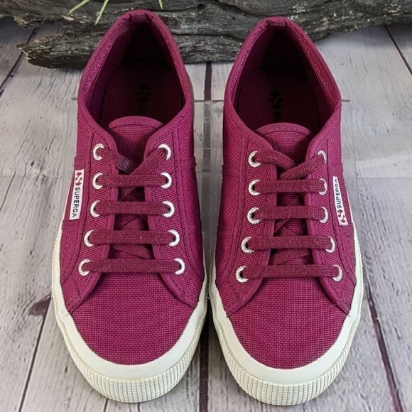 SUPERGA 2750 COTU IN BURGUNDY Sneakers with Gum Bottom - Picture 2 of 8